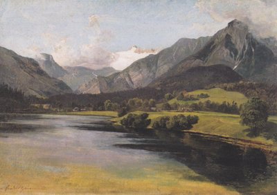 Der Altauseer See mit dem Dachstein - Friedrich Gauermann